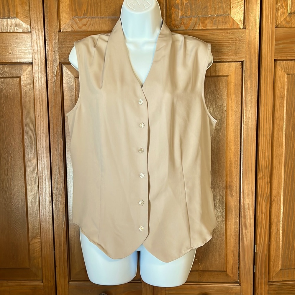 Women's dressy tan vest